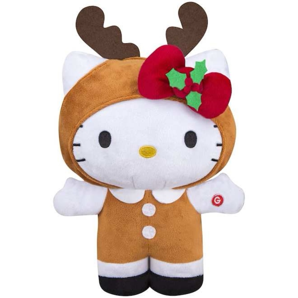 Hello Kitty Reindeer Plush - Brown, White, Red